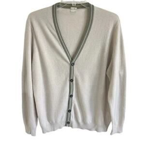 Massimo Alba Cashmere Cardigan Mens XL Beige V Neck Button Italy EUC Luxury